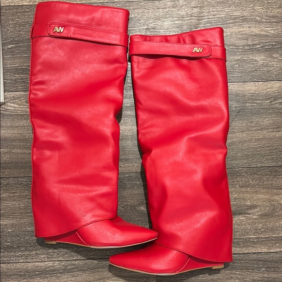 Red AN Knee-High Boots - Picture 1 of 1